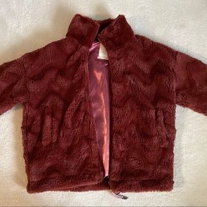 Urban Outfitters Faux Fur Zip Up Jacket